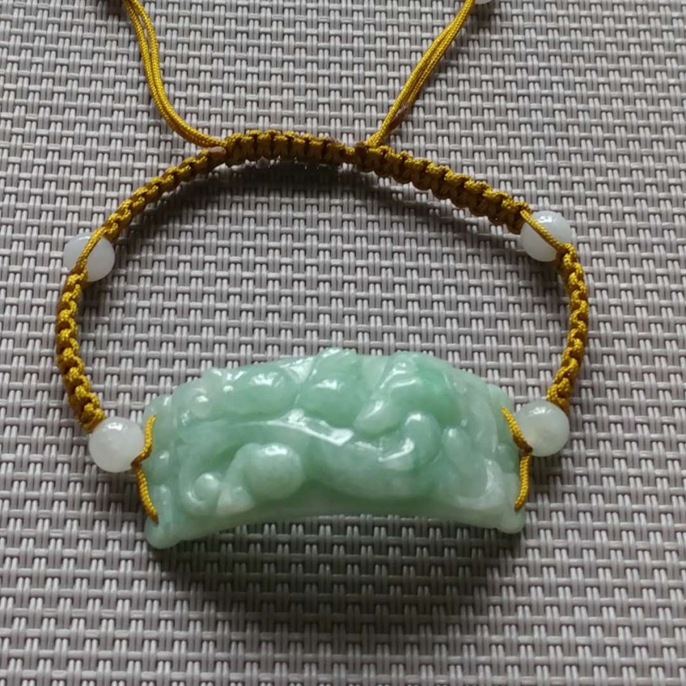 Jade cotton bracelet